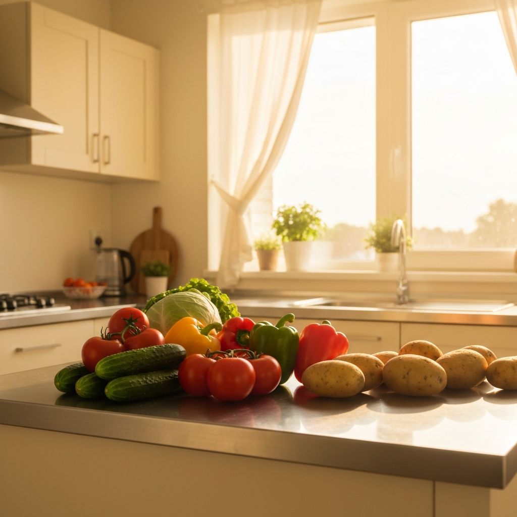 Friss zöldségek és egészséges reggeli